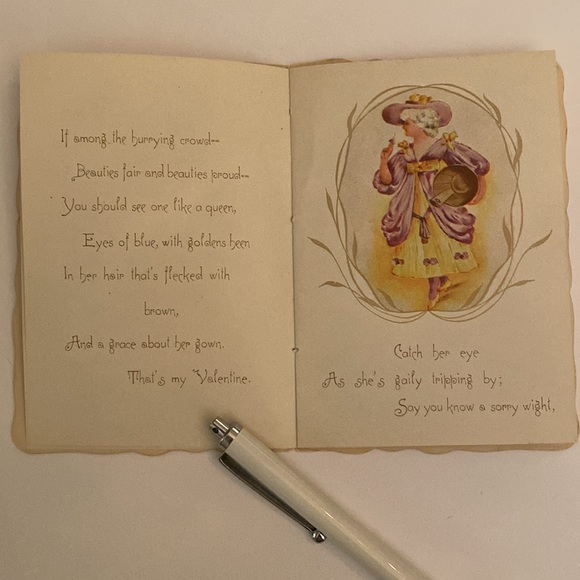 Antique Valentine Booklet: The Birds Message of Love - Picture 4 of 9